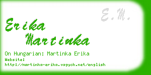 erika martinka business card